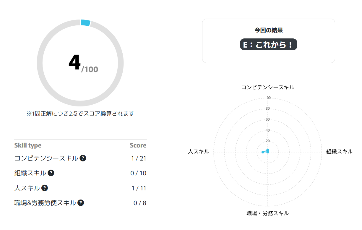 スキル診断 結果イメージ
